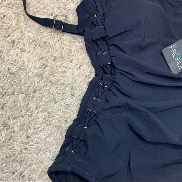 NWT Profile by Gottex Side Detail Scoop Neck One Piece Swimsuit Size 6 - Picture 11 of 13